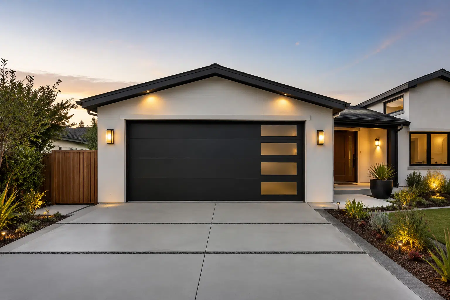 Attached garage addition to a home