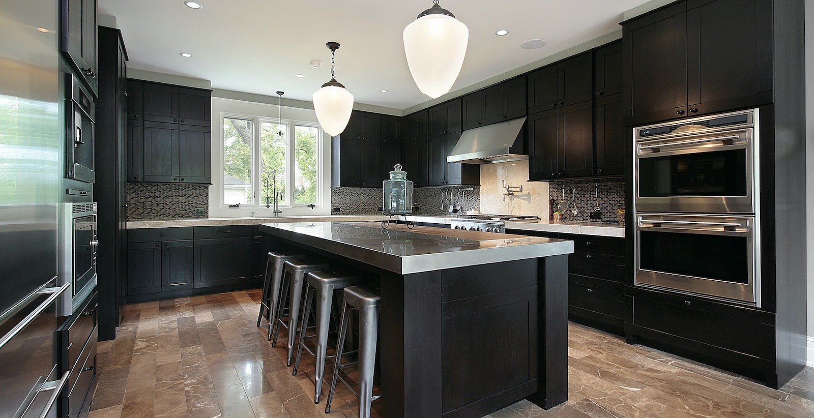 Bold, dark wood kitchen makeover