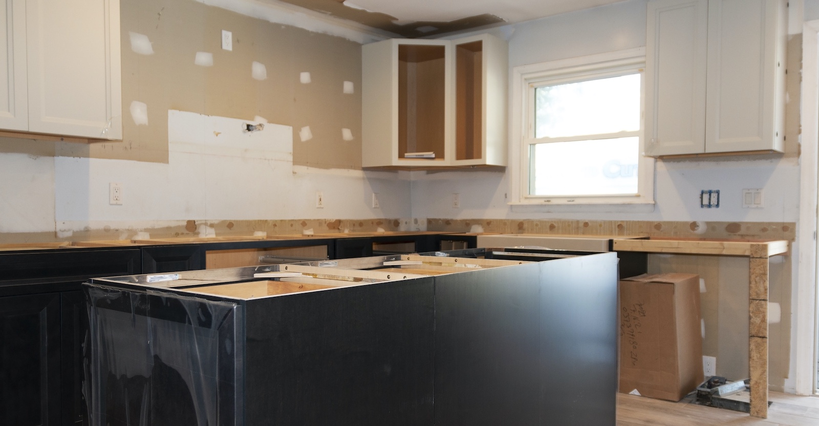 Kitchen under construction during home remodel