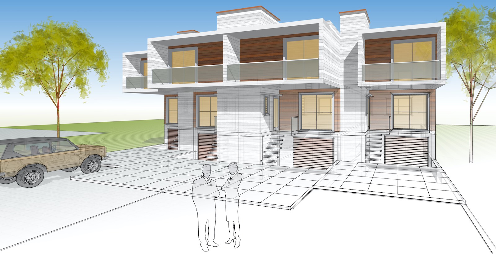 Rendering of a LEED certified home that is also built for resiliency