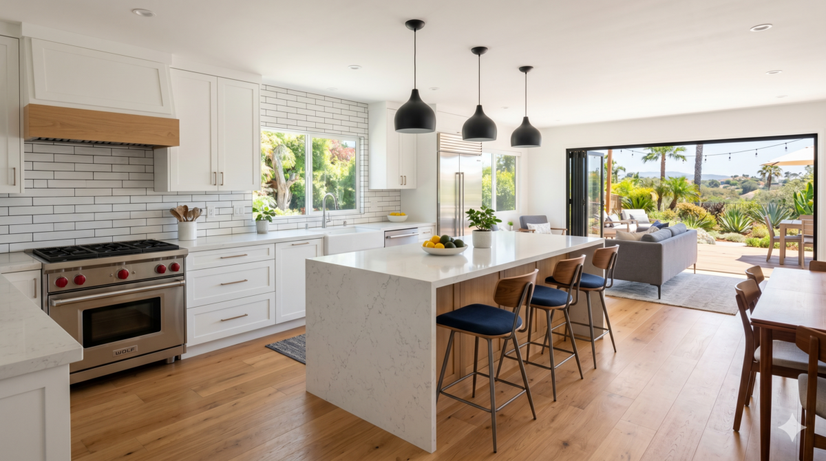 open-concept kitchen